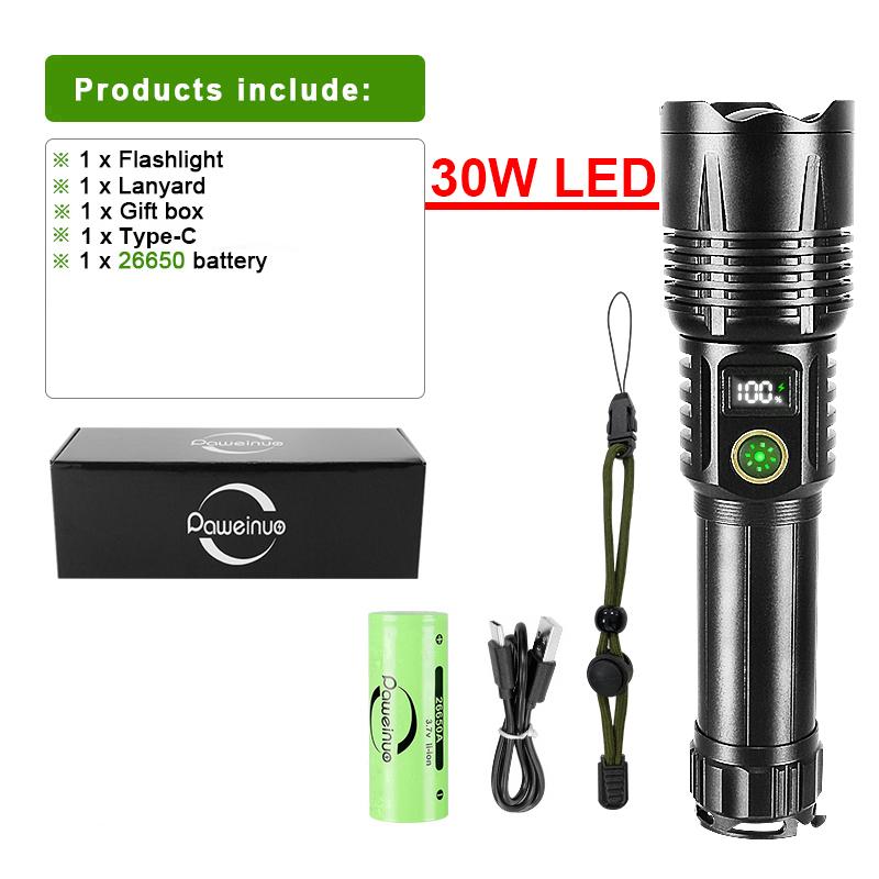 1000000 hohe Lumen Super Power Taschenlampe Wiederaufladbare Tragbare Taschenlampe Wasserdichtes Licht Camping Angeln Laterne