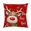 New Christmas Pillowcase Linen Print Elk House Decoration Festive Pillowcase