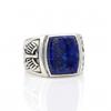 Natural Lapis Lazuli Ring, 925 Sterling Silver Ring, Blue Lapis Men's Ring, Signet Ring, Statement Ring, Bohemian Ring, Gift For Him