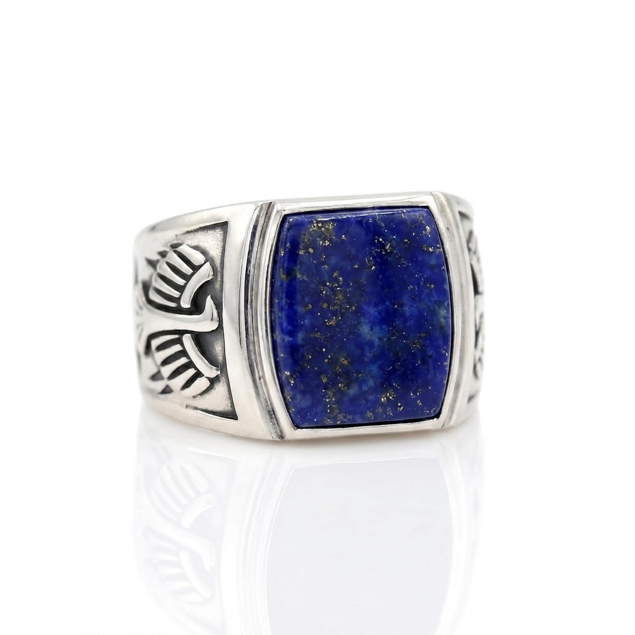 Natural Lapis Lazuli Ring, 925 Sterling