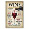 2D Flat, "Wine Around the World" Vintage Metal Tin Sign - Ideal Gift for Wine Enthusiasts, Perfect for Home & Bar Decor