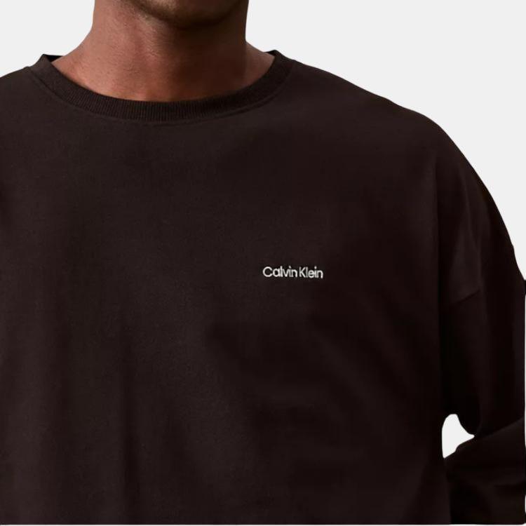 

Calvin Klein Минималистичный Удобный Универсальный Повседневный Свитшот с Длинным Рукавом Мужские топы Черный NM2841-001 L