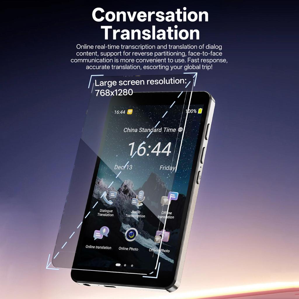 Smart Translator Large Screen Real-time Online Languages Translation 142 Languages Offline Recording Photo Translation Device