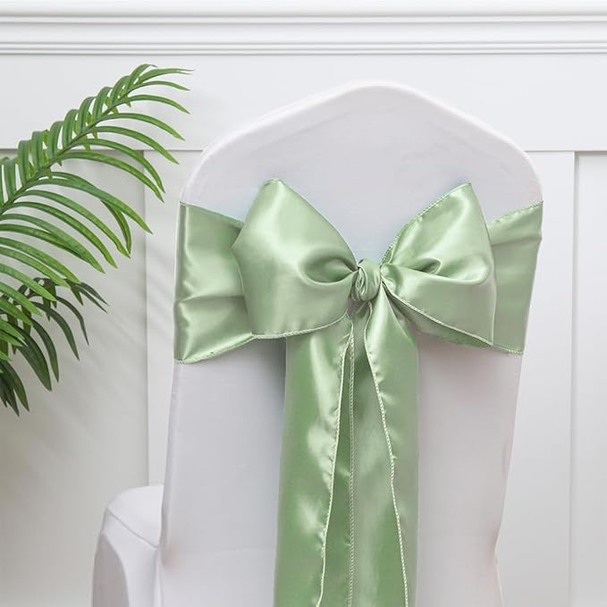 Wholesale 10/50pcs Satin Bow Sashes Wedding Chair Decor 17x275cm Ribbon Butterfly Tie Band For Christmas Birthday Party Sashes
