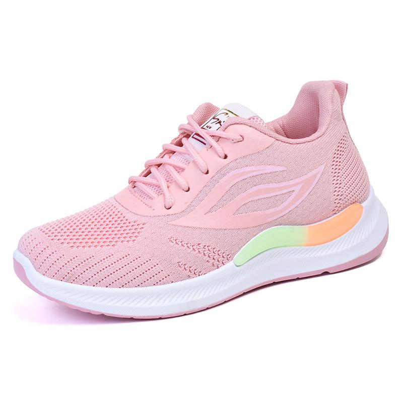 [B03] New women's shoes women's flying woven shoes breathable mesh shoes sports shoes casual shoes student shoes trendy shoes cloth shoes