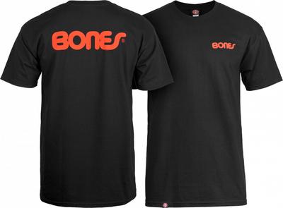 Powell Peralta BONES SWISS TEXT LOGO Skateboard T Shirt BLACK Unisex T-Shirt