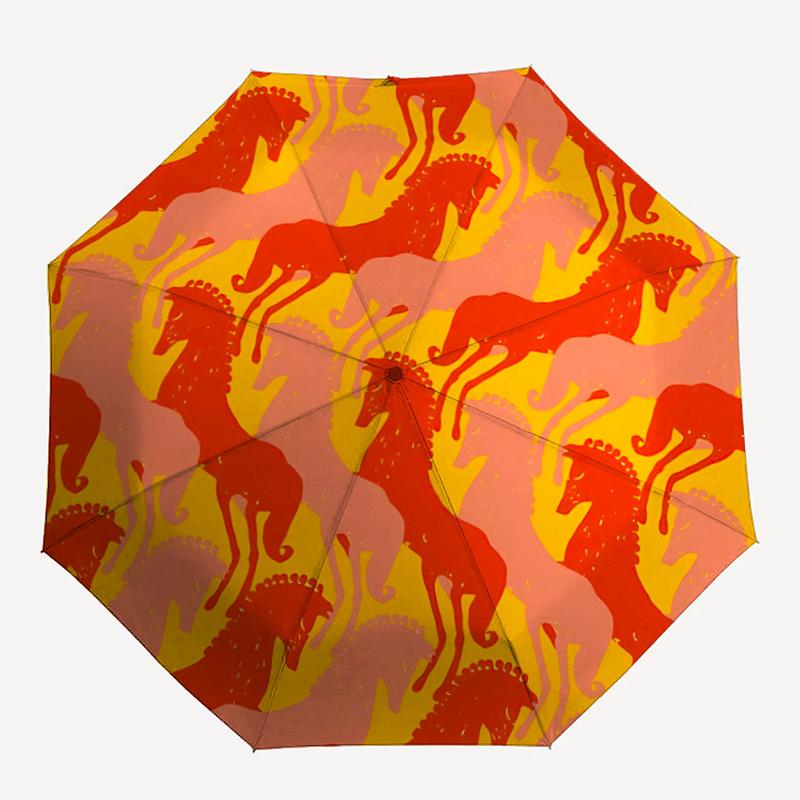 

1pc Horse PatternAutomatic Open/close Umbrella, 8-Rib sturdy structure, Portable Travel Umbrella, Parties, Everyday Usec77