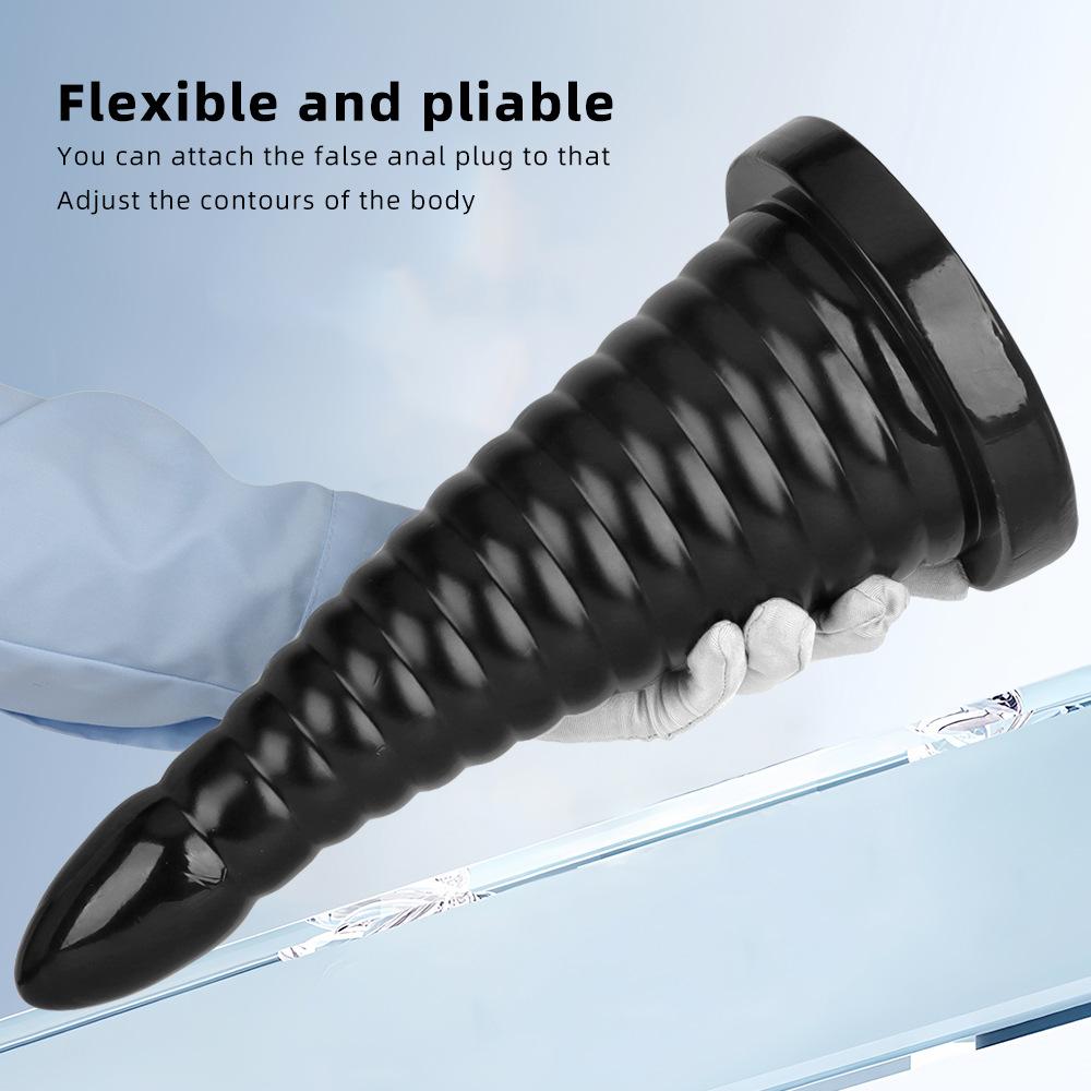 Black PVC Butt Plugs Oversized Dildo Masturbator Fisting Sex Toys Big Dick  Strap On Penis BDSM