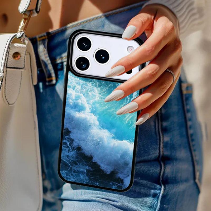 Summer Beach Ocean Waves Phone Case For iPhone 17 Air 14 15 13 12 Max Cover For Apple 16e 11 Pro Max Plus Coque