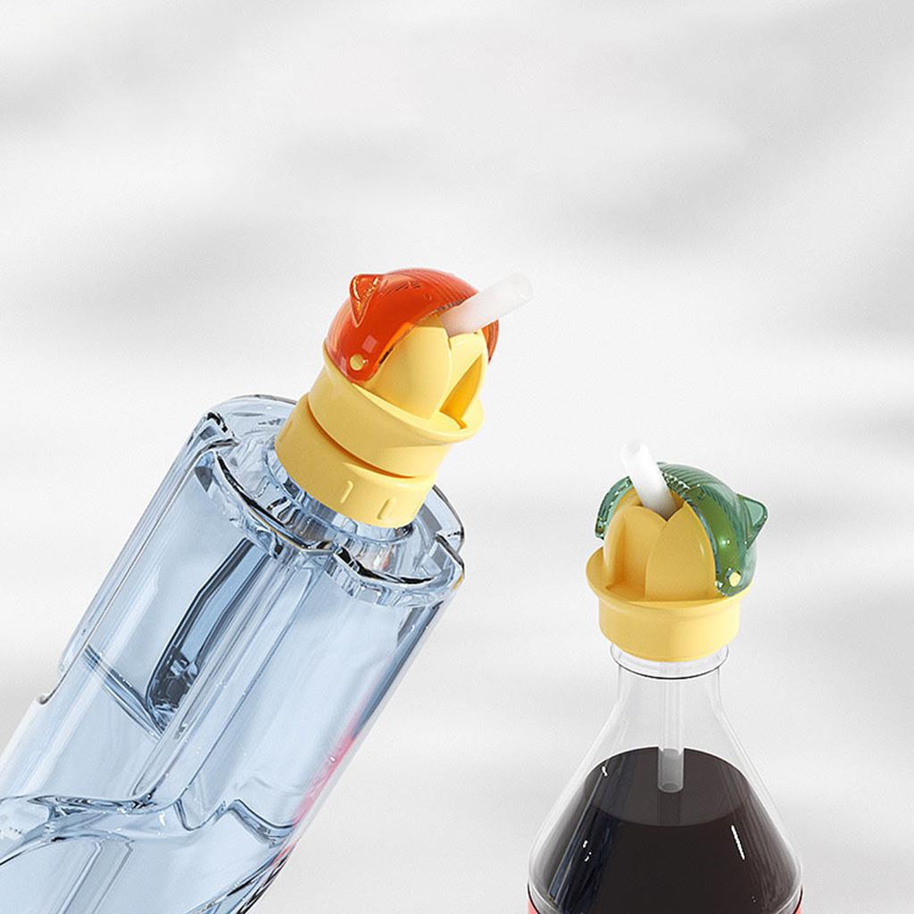 Wasser mit Trinkhalm-Kappen-Umrüstkopf, Geeignet für Säuglinge und Kinder zur Verhinderung des Erstickens beim Ausgehen