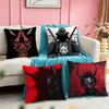 Japan Ghost Face Samurai Square DoubleSided Printed Pillow Case Bedroom Bedside Pillow Sofa Cushion Cover