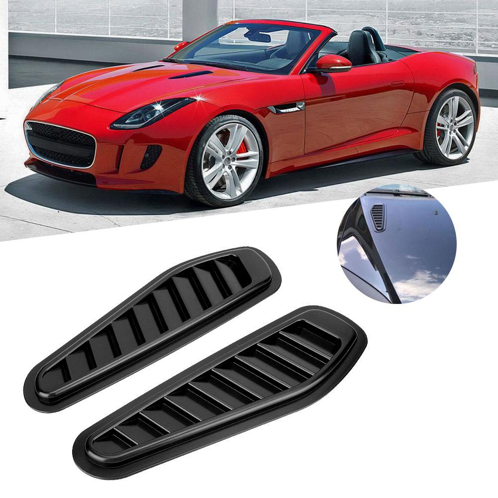 Car Air Flow Intake Hood Side Vent Decorative Cover UniversalBlack