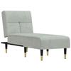 VidaXL Chaise longue gris clair velours 352808