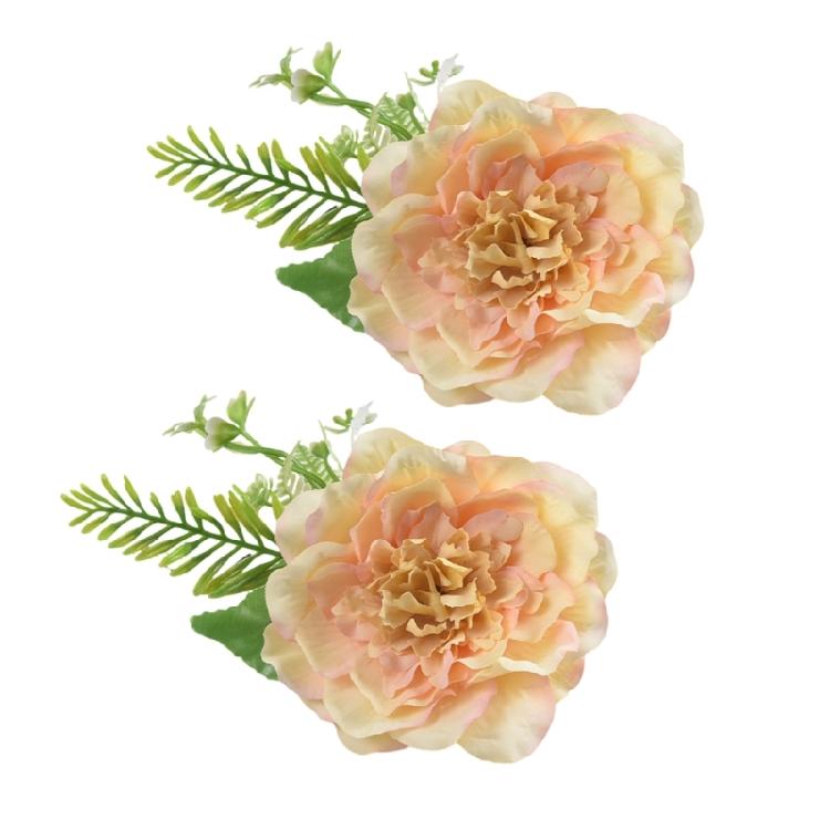 Pack of 2 Artificial Flower Curtain Clips Decorative Tiebacks Clasps Buckles Window Drape Holders Holdbacks Home Decors