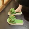 New Slippers In Summer, Women's Fashion Outer Wear, Thick-soled Bows, Soft-soled Comfortable One-word Slippers