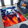 Norse Mythology Fenrir Wolf Beast Cartoon Rug for Bedroom Living Room Sofa Home Doormat Decor, Large Kid Play Non-slip Floor Mat