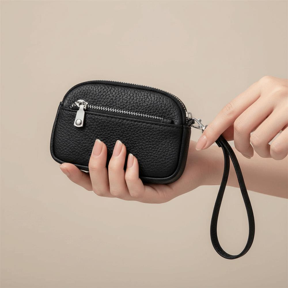 With Wrist Strap Women Wrist Wallet Zipper Hand-held Key Bag Fashion Coin Bag  Urban Design
