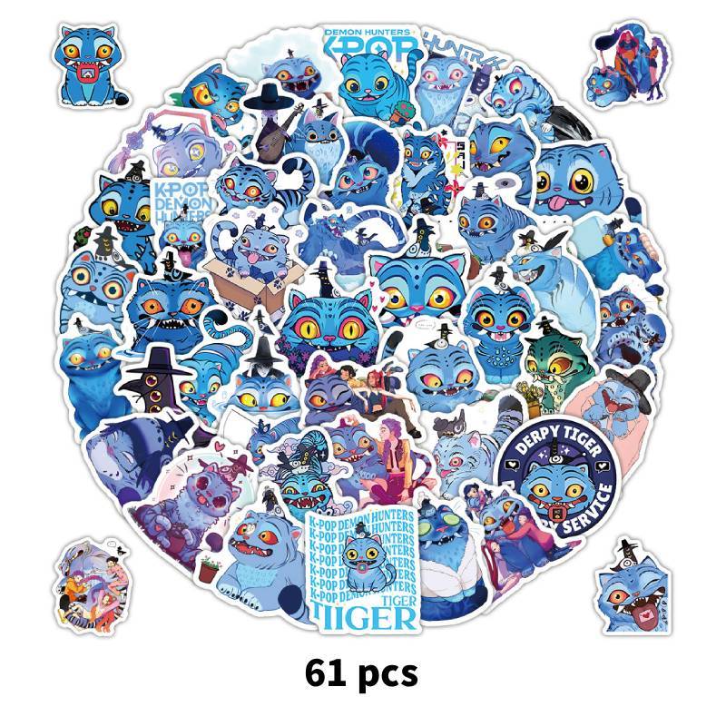 Hunter Girl Kpop Collectors Edition Water Bottle Stickers With Vibrant Printed Art For Teens