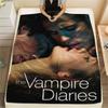 1PC The Vampire Diaries Print Flannel Blanket, High Quality Comfortable for All Seasons, Home Decor, Warmth and Comfort, Perfect for Christmas Gifts