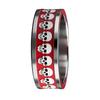 8mm Men's Red Bottom Gothic Skull Ring - High-Quality Daily Accessory and Gift