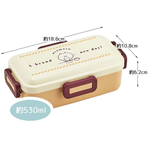 Skater Bento Box 530ml Antibacterial Fluffy Dome Lid for Women Usamaru Made in Japan PFLB6AG-A
