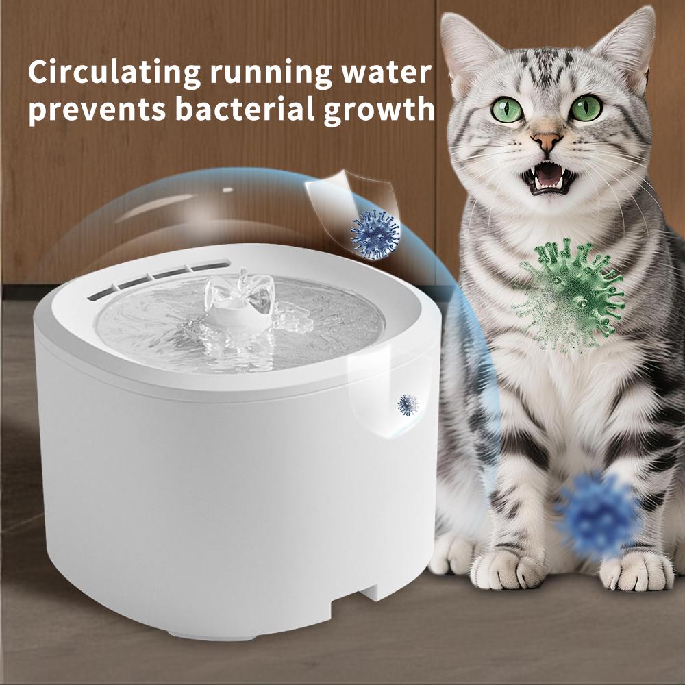 3L Large Capacity Cat Water Fountain Ultra Silent Circulating Filter Pet Water Dispenser US Local Warehouse Dropshipping