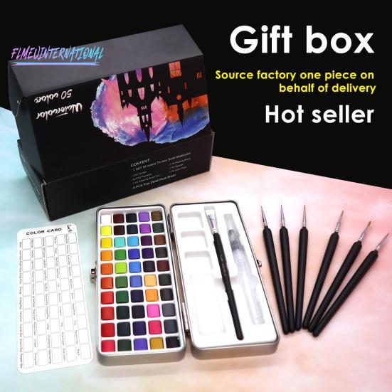 1 Set Solid Watercolor Set Solid Concentration - 50/72/90 Colors DIY Portable Artist Life Drawing Painting Solid Pigment Set, School Supply