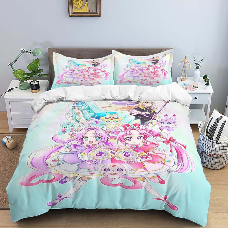 The Three-piece Pretty Cure Bedding Set—which Includes A Duvet Cover and Two Pillowcases—is The Perfect Holiday Choice.