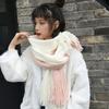 Thickened Women Cashmere Scarf Windproof Winter Neckerchief Long Wool Tassel Scarf  Women/Male