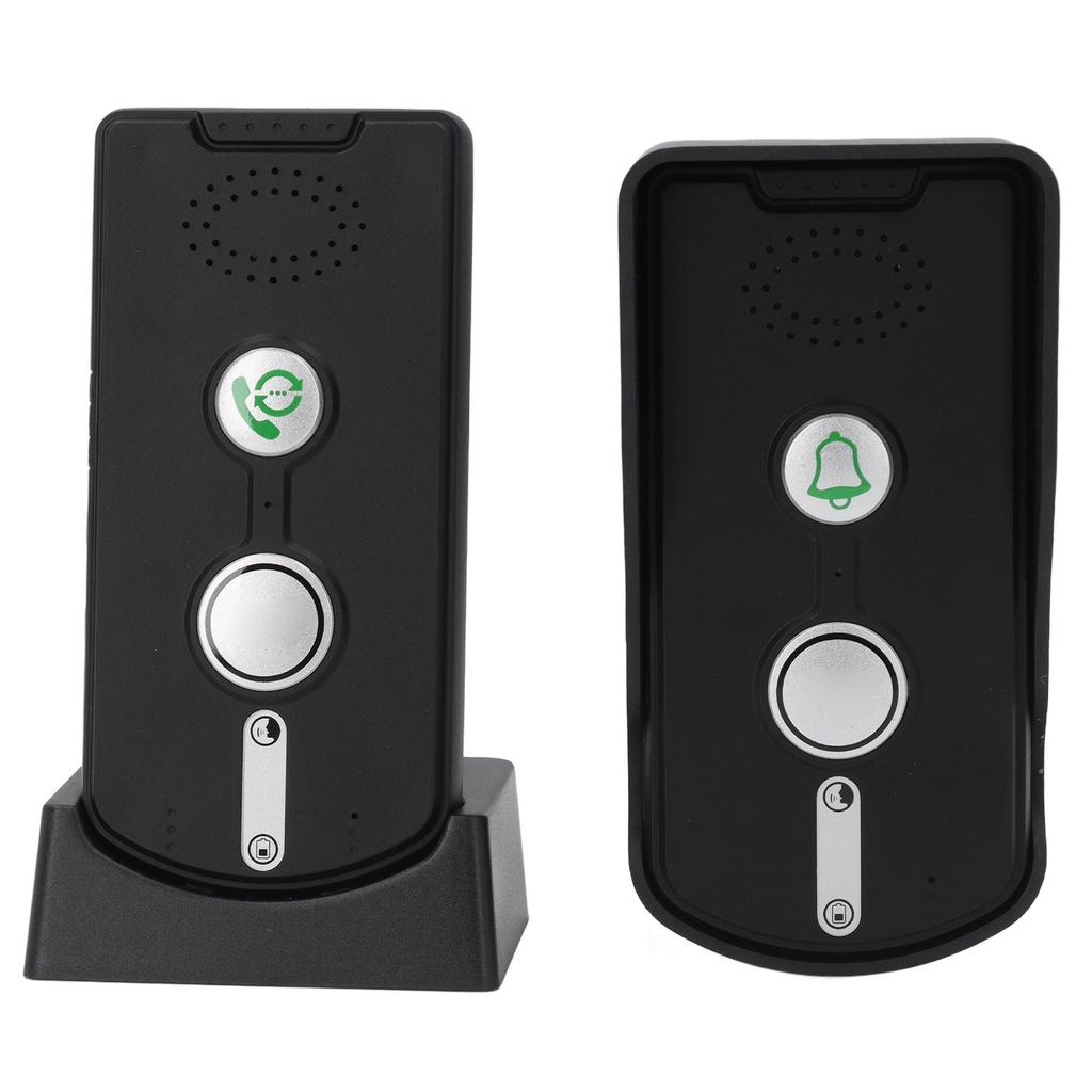 Wireless Intercom Doorbell 2 Way Talk Long Range 38 Ringtones Adjustable Volume Home Doorbell Intercom Kit Black
