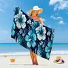 1pc Tropical Blue Hibiscus Flower Print Quick Dry Lightweight Breathable Comfortable Beach Towel for Summer Pool and Outdoor