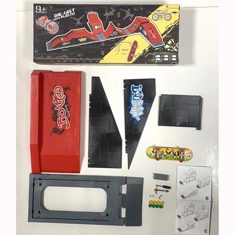 

Мини-скейтпарк для пальцев: Набор из 6 сцен с реквизитом для снятия стресса.