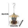 Bird Feeder For Outdoors Squirrel Proof Metal Feeding Station Large Capacity Hangable Heavy Duty Bird Feeder With Roof