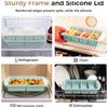 Silicone Freezer Tray With Lid Soup Cubes Freezer Container Mold 2/4 Cup Large Ice Cube Tray for Broth Soup Food Freezer Storage