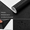 Silk Black Wallpaper Embossed Textured Self Adhesive Waterproof Vinyl Wallpaper Kitchen Cabinet Countertop Furniture Shelf Liner