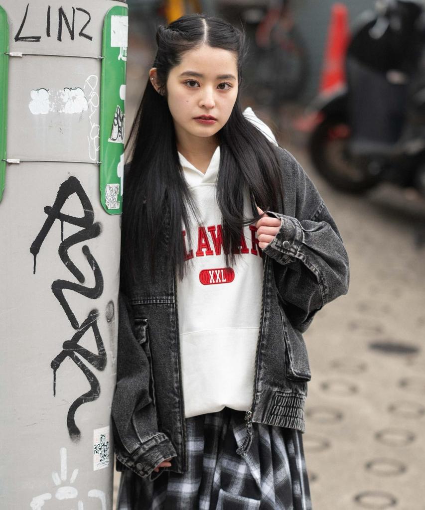 WEGO Unisex Flight Korean Loose Size Denim Sonata Men's Jacket, Outerwear, Streetwear, Style, Fit, Oversized, Winter/Spring Clothes, L, Black,