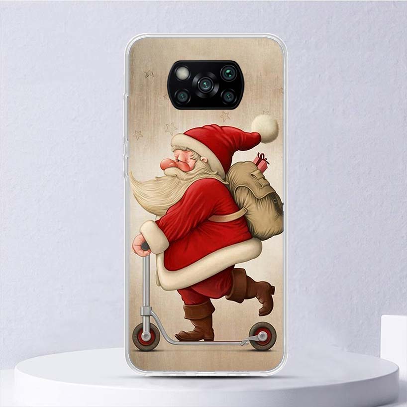 Christmas Santa Claus Present Soft Case For Xiaomi Poco X7 X6 X5 X4 X3 Nfc F7 Ultra F6 F5 Pro Phone Cover F4 Gt F3 M5S M4 M3 M5