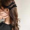 2PC Simple Style Vintage Velvet Bow Hairpin Solid Color Hair Side Clips for Girls Women Korean Hair Accessory