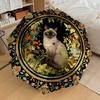 1PC Cat Floral Umbrella-8-Rib Reinforced, Automatic Open, Lightweight & Durable, Cute Fashion Accessory for Outdoor-K1283