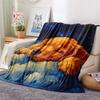 Golden Retriever Print Flannel Blanket, High Quality Comfortable for All Seasons, Home Decor, Warmth and Comfort, Perfect for Christmas Gifts