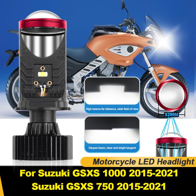 H4 LED Motorcycle Headlight 12V Projector Lens Motorbike Light 6000K For Suzuki GSXS 1000 2015-2021 Suzuki GSXS 750 2015-2021 1PC Moto Headlight