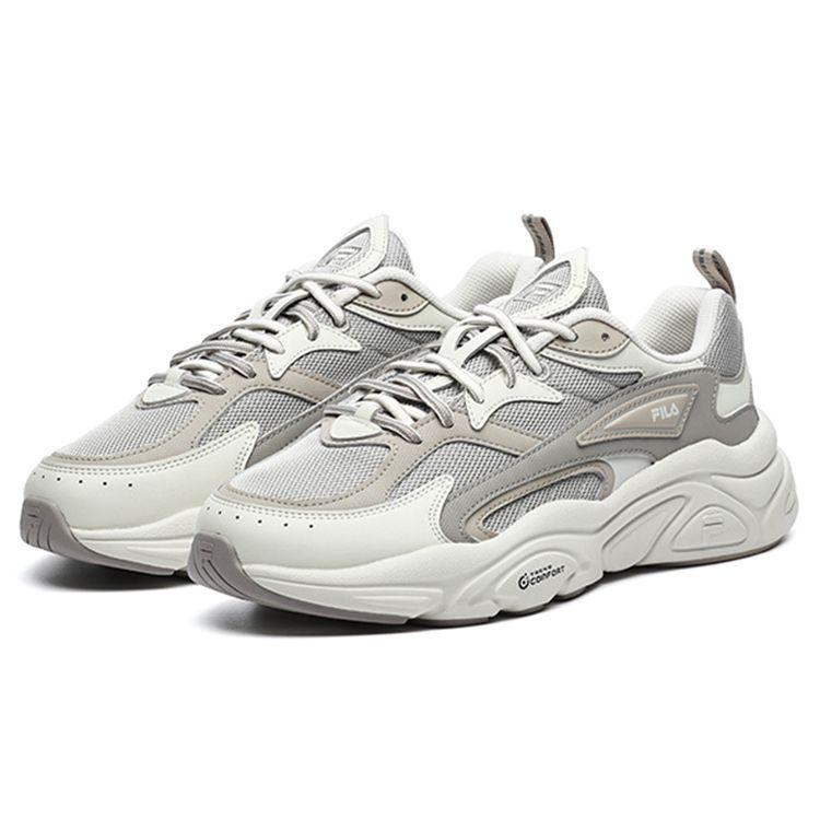 Fila Mars 1S Fabric Synthetic Leather Retro Sports Low-Top Lifestyle Shoes Men Sneaker Cream Blue F12M222125FGB