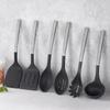6Pcs Kitchen Cookware Silicone Kitchenware Non-stick Cooking Tools with Holder Spatula Spoon Ladle Egg Beaters Shovel Utensils Set