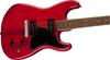 Squier by Fender Squier Electric Guitar Paranormal Laurel Black Crimson Red Transparent with Soft Case Strat-O-Sonic, Fingerboard, Pickguard,