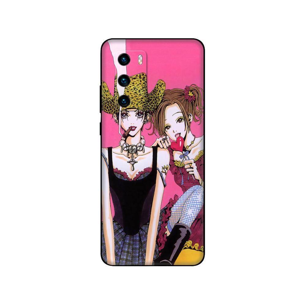 For Huawei P40 Case 6.1inch Soft Silicon Phone Back On Huawei P 40 Pro Cover Bumper Fundas Black Tpu Case Pink Anime Space Car