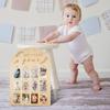 Bär/Ei/Türform Baby Meilenstein-Fotorahmen Hängbare Holztafel Fotobanner Türanhänger