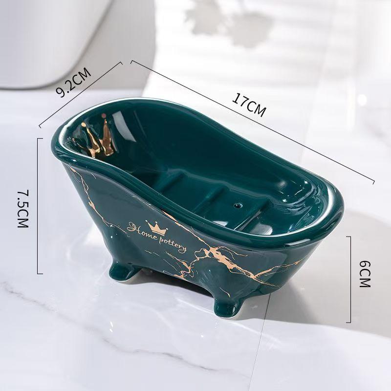 Piatti Sapone in Ceramica vasca da Bagno Porcellana Doccia Custodia Contenitore Domestico Scatola Contenitore Con Foro di Scarico Articoli per il Bagno