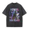 Game Devil May Cry Dante Vintage Acid Washed T-shirt Men Gothic Retro Fashion Short Sleeve T Shirts Male Hip Hop Streetwear