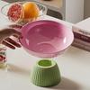 Elegant Large Washable Fruit Bowl With Pedestal - Chic, Hygienic Tabletop Organizer And Decorative Centerpiece