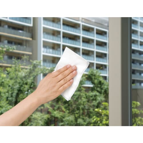 LEC Super Cleaning Sheets for Windows (Window Washing and Cleaning), 30x20cm, White, 15 Sheets x 3 Packs